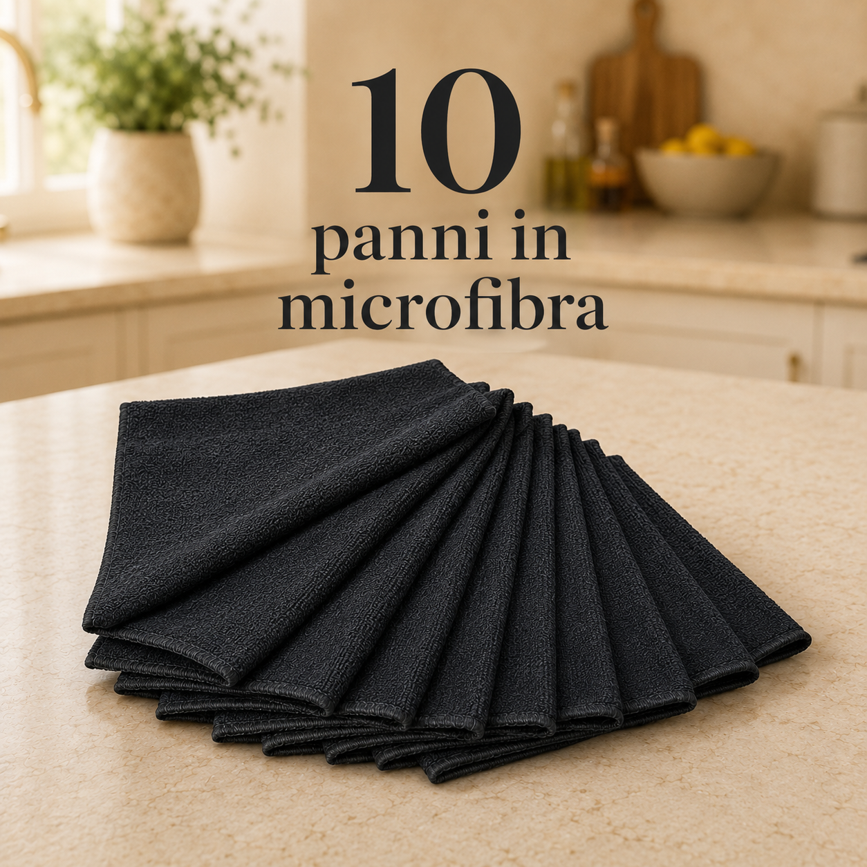 10 panni in microfibra